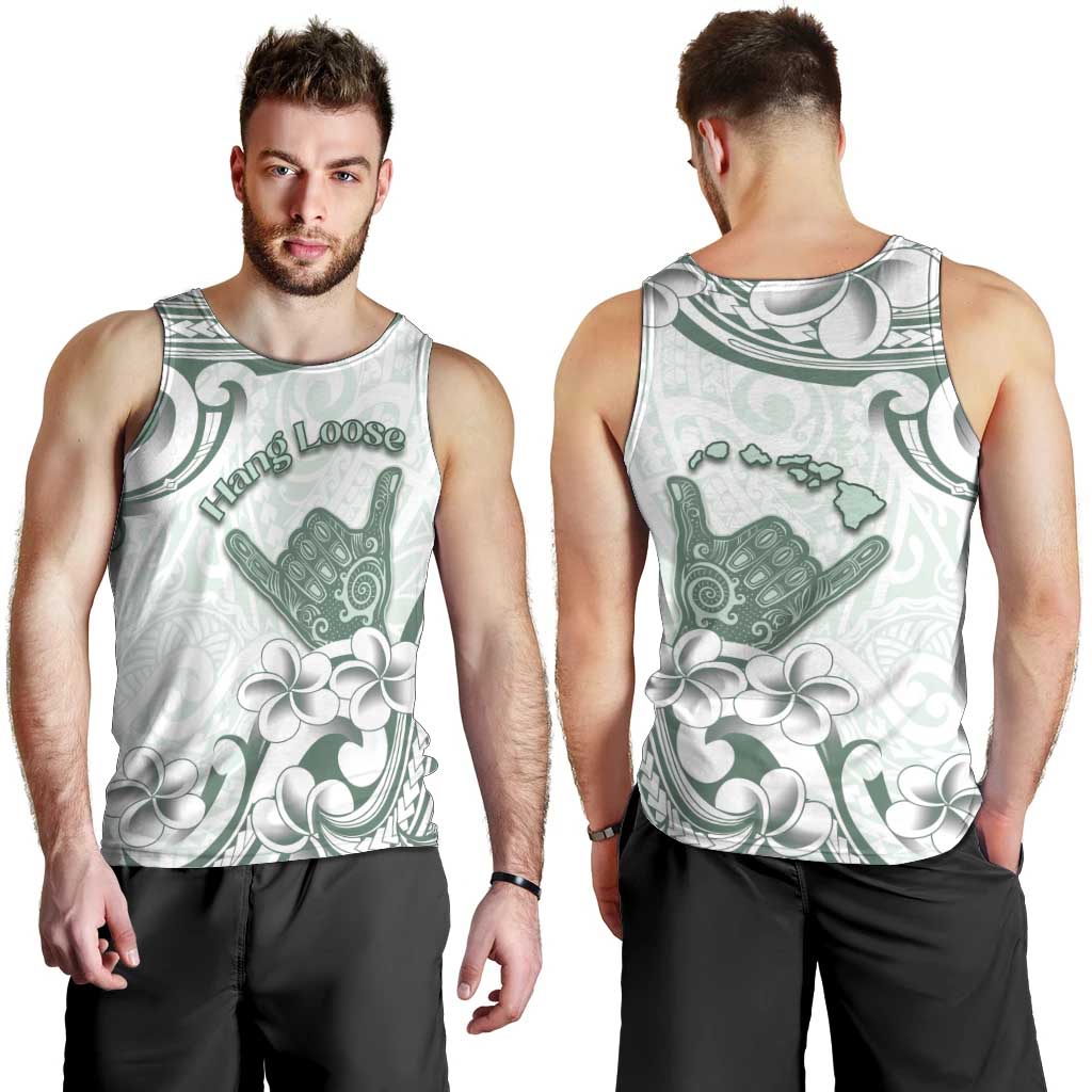 Aloha Hawaii Shaka Men Tank Top Hang Loose Mint Version - Polynesian Pride