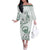 Aloha Hawaii Shaka Off The Shoulder Long Sleeve Dress Hang Loose Mint Version - Polynesian Pride