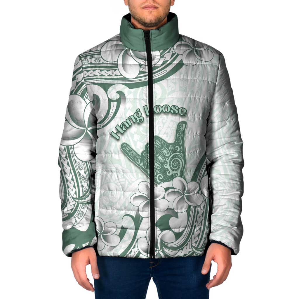Aloha Hawaii Shaka Padded Jacket Hang Loose Mint Version - Polynesian Pride