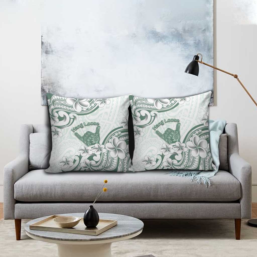 Aloha Hawaii Shaka Pillow Cover Hang Loose Mint Version - Polynesian Pride