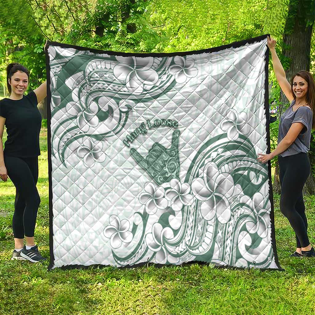 Aloha Hawaii Shaka Quilt Hang Loose Mint Version - Polynesian Pride