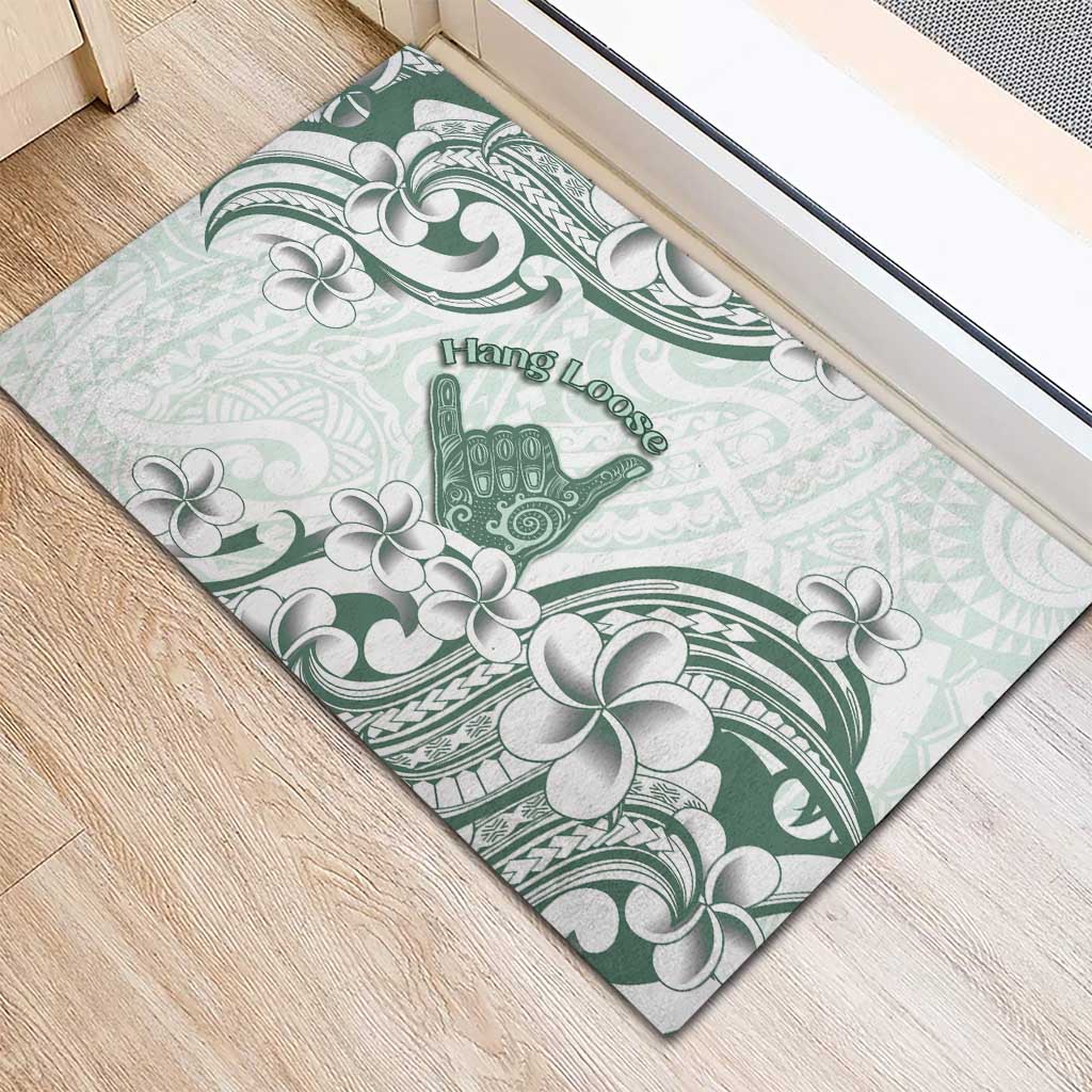 Aloha Hawaii Shaka Rubber Doormat Hang Loose Mint Version DT05 - Polynesian Pride