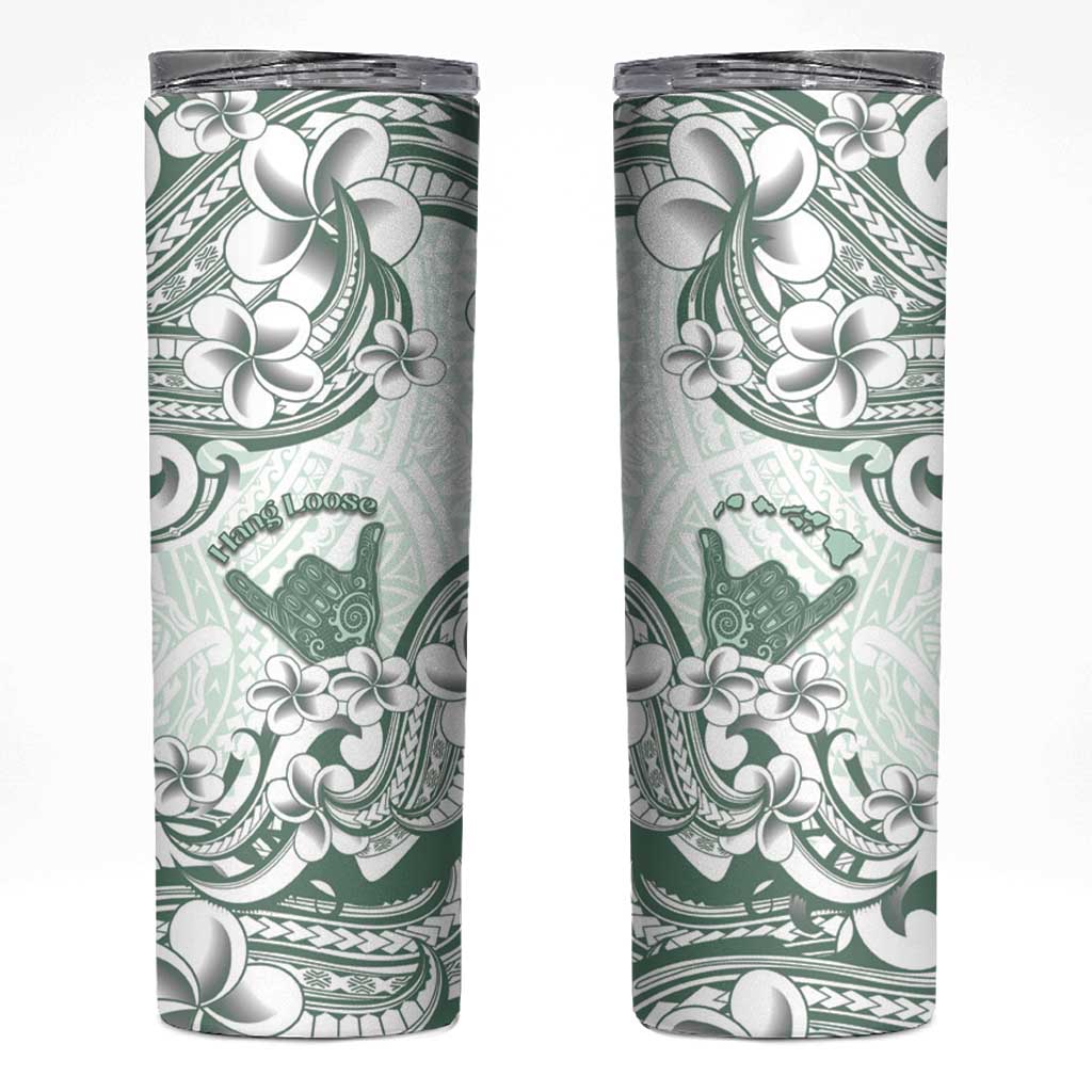Aloha Hawaii Shaka Skinny Tumbler Hang Loose Mint Version - Polynesian Pride