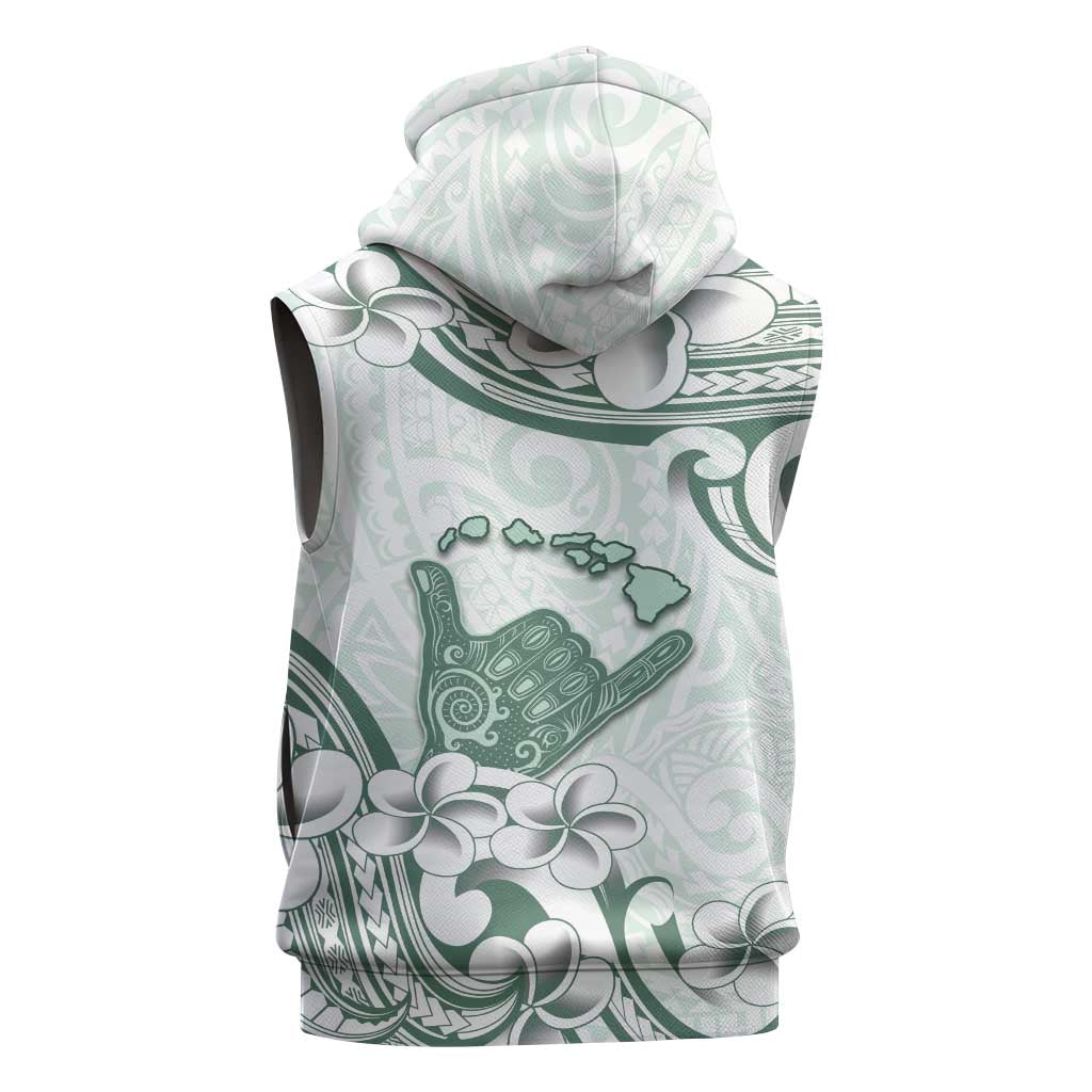 Aloha Hawaii Shaka Sleeveless Zip Hoodie Hang Loose Mint Version DT05 - Polynesian Pride