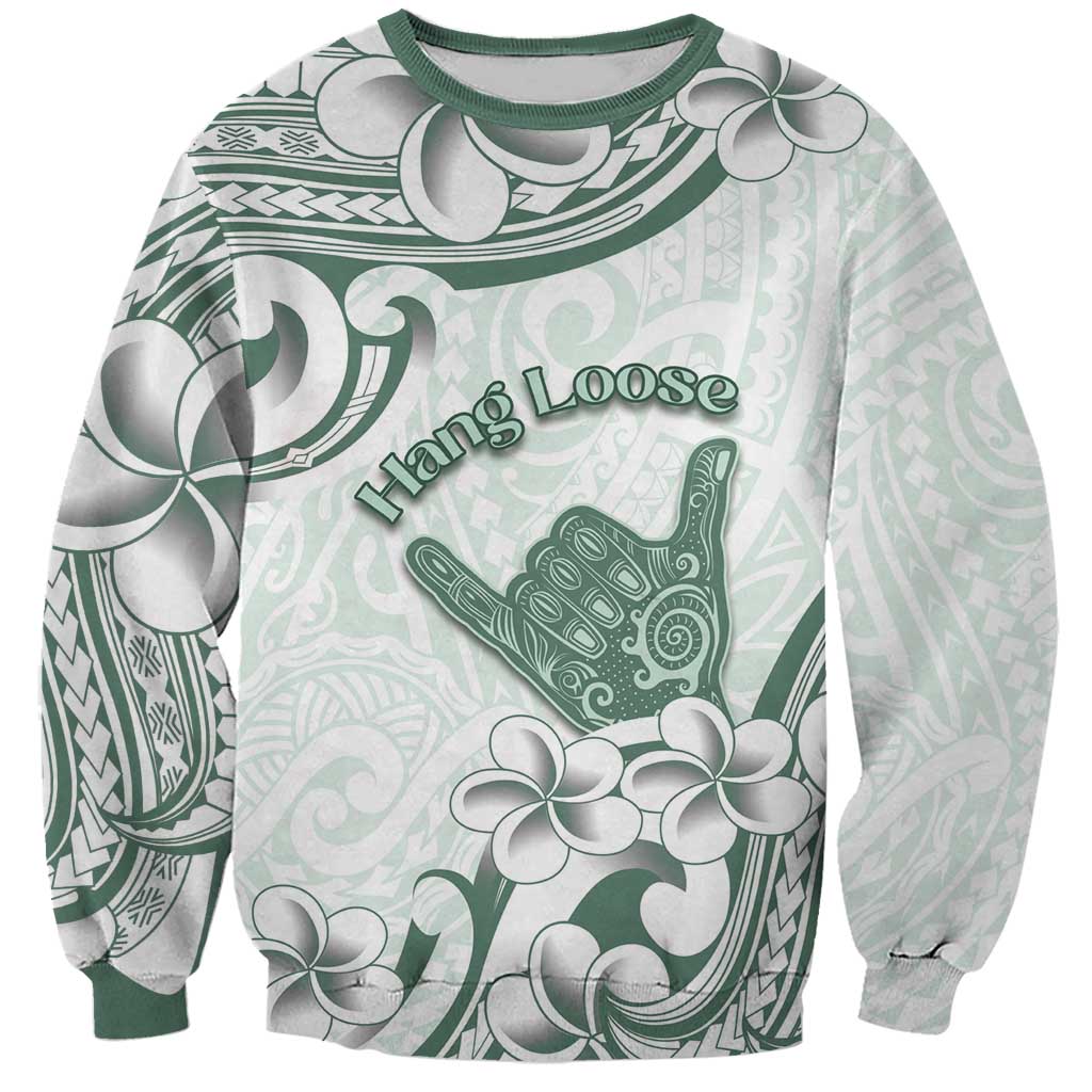 Aloha Hawaii Shaka Sweatshirt Hang Loose Mint Version DT05 Unisex Mint - Polynesian Pride