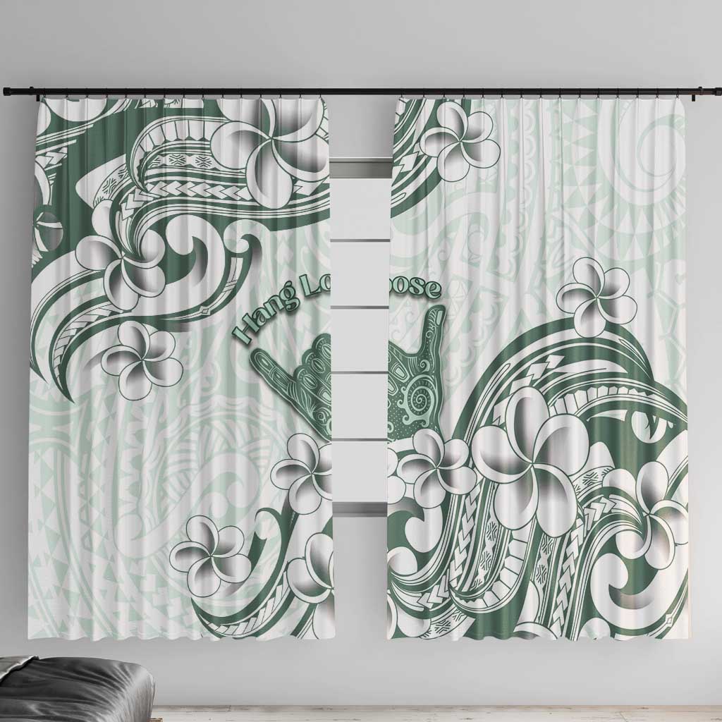 Aloha Hawaii Shaka Window Curtain Hang Loose Mint Version - Polynesian Pride