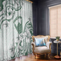 Aloha Hawaii Shaka Window Curtain Hang Loose Mint Version - Polynesian Pride