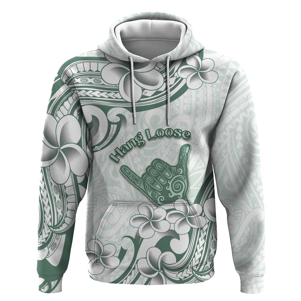 Aloha Hawaii Shaka Zip Hoodie Hang Loose Mint Version - Polynesian Pride