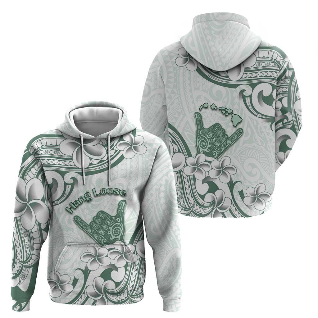 Aloha Hawaii Shaka Zip Hoodie Hang Loose Mint Version - Polynesian Pride