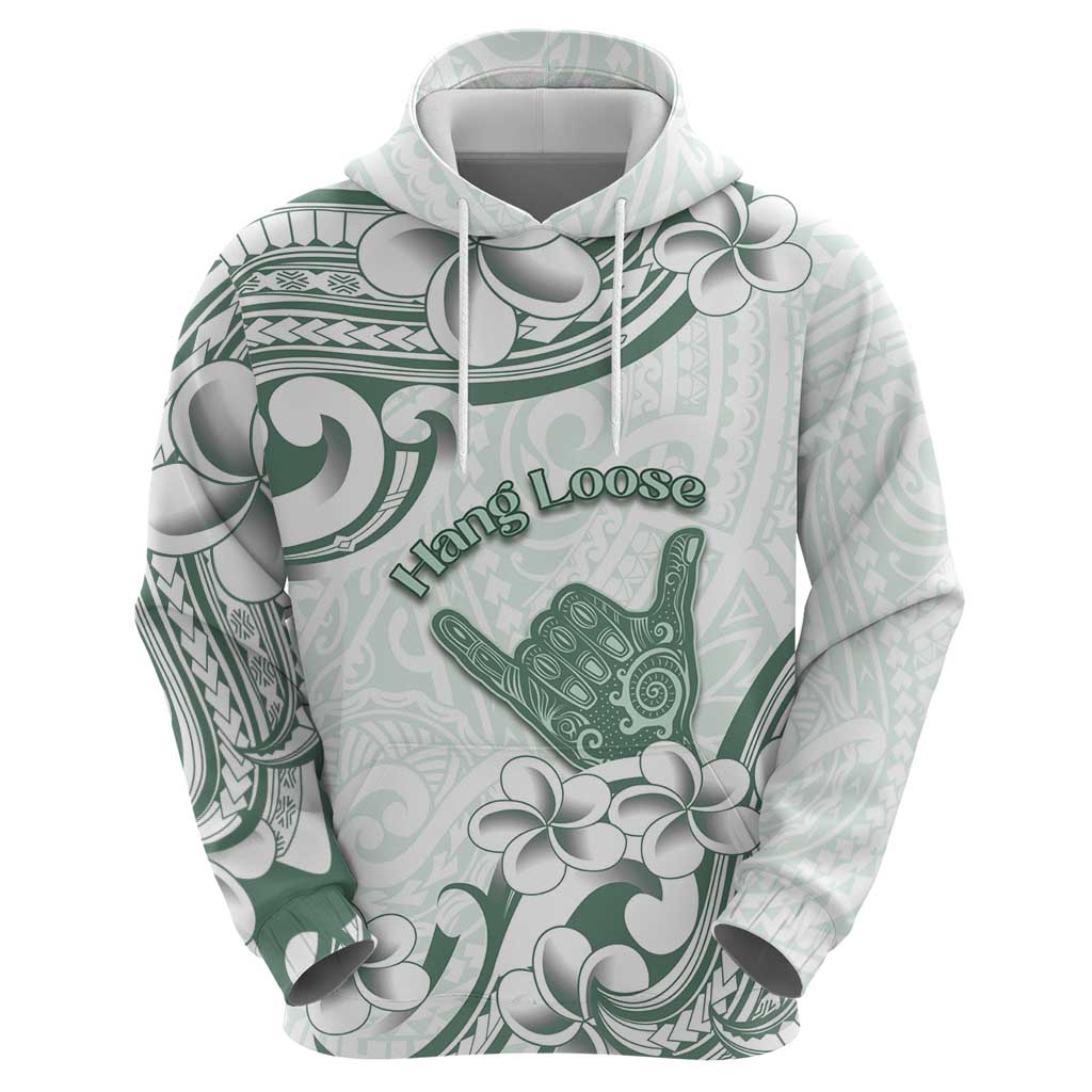 Aloha Hawaii Shaka Zip Hoodie Hang Loose Mint Version - Polynesian Pride
