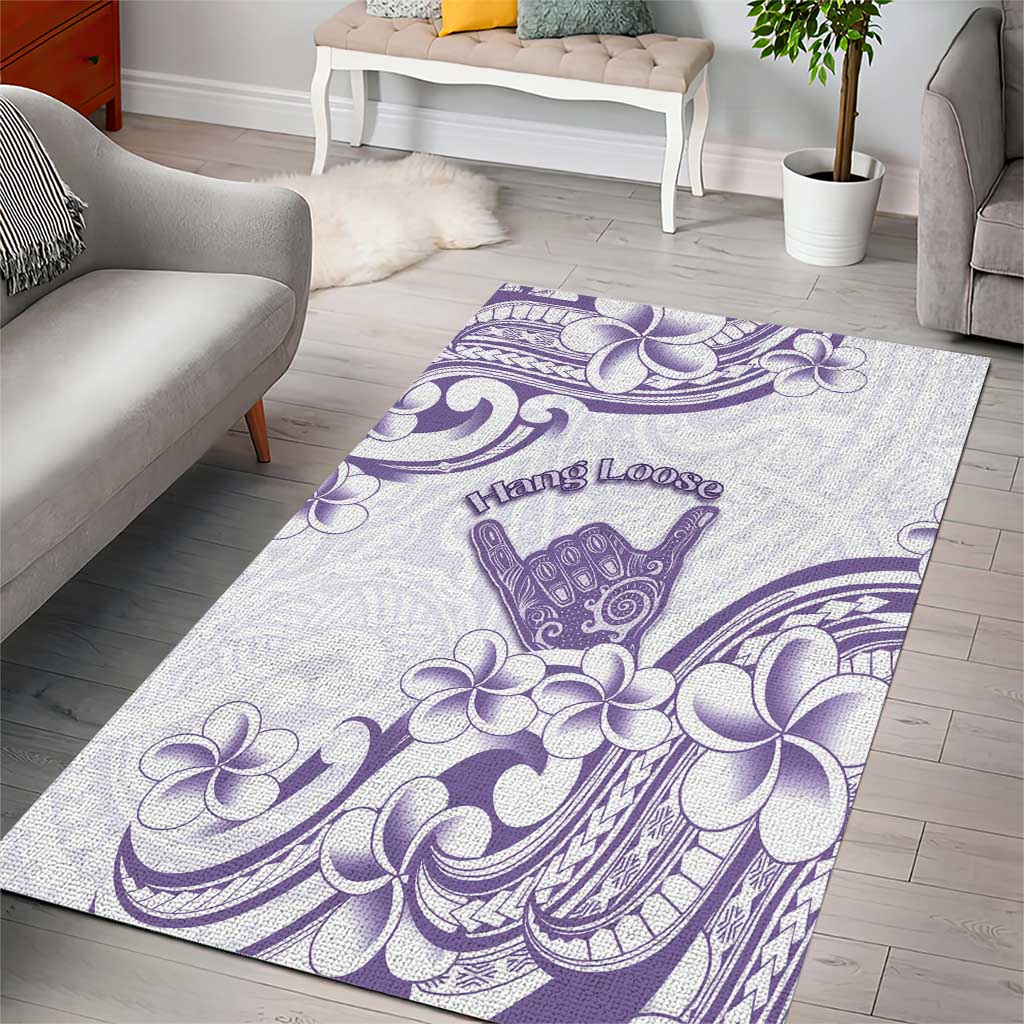 Aloha Hawaii Shaka Area Rug Hang Loose Purple Version - Polynesian Pride