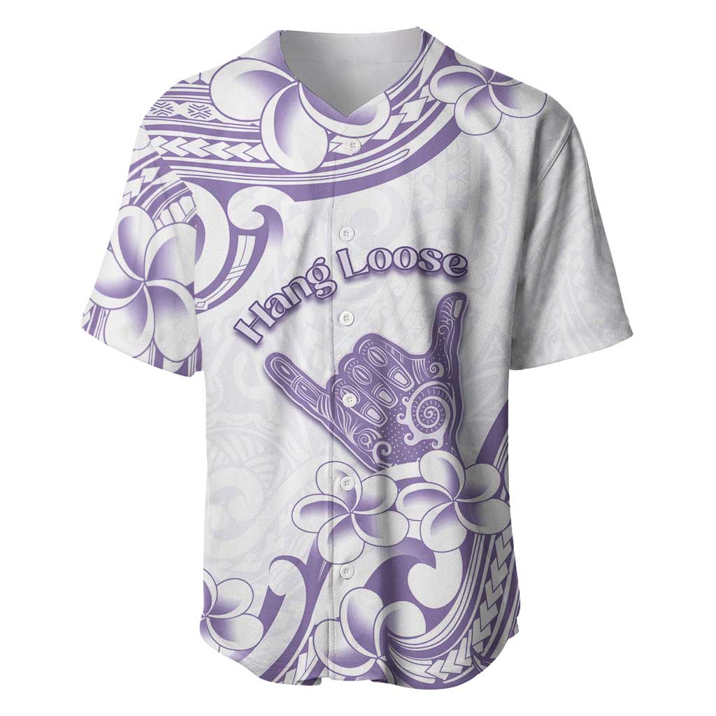 Aloha Hawaii Shaka Baseball Jersey Hang Loose Purple Version - Polynesian Pride
