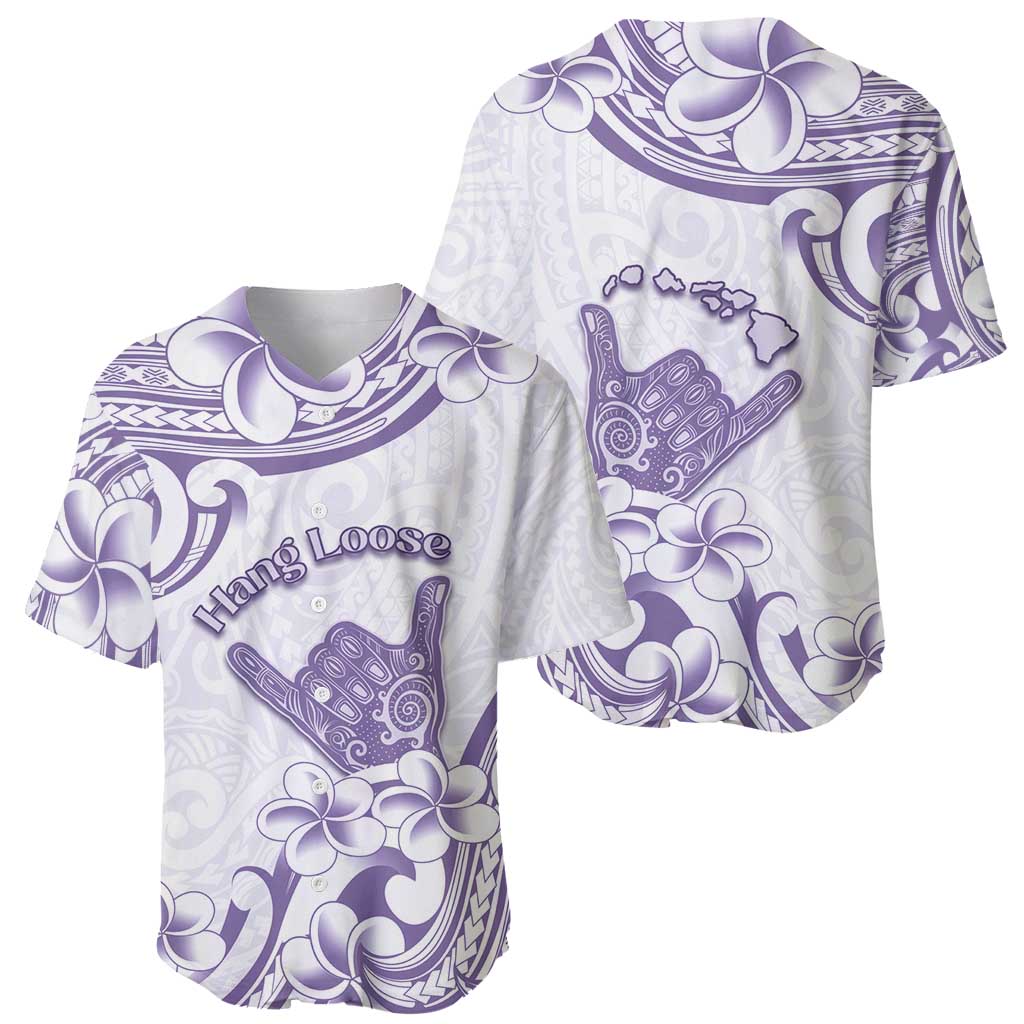 Aloha Hawaii Shaka Baseball Jersey Hang Loose Purple Version - Polynesian Pride