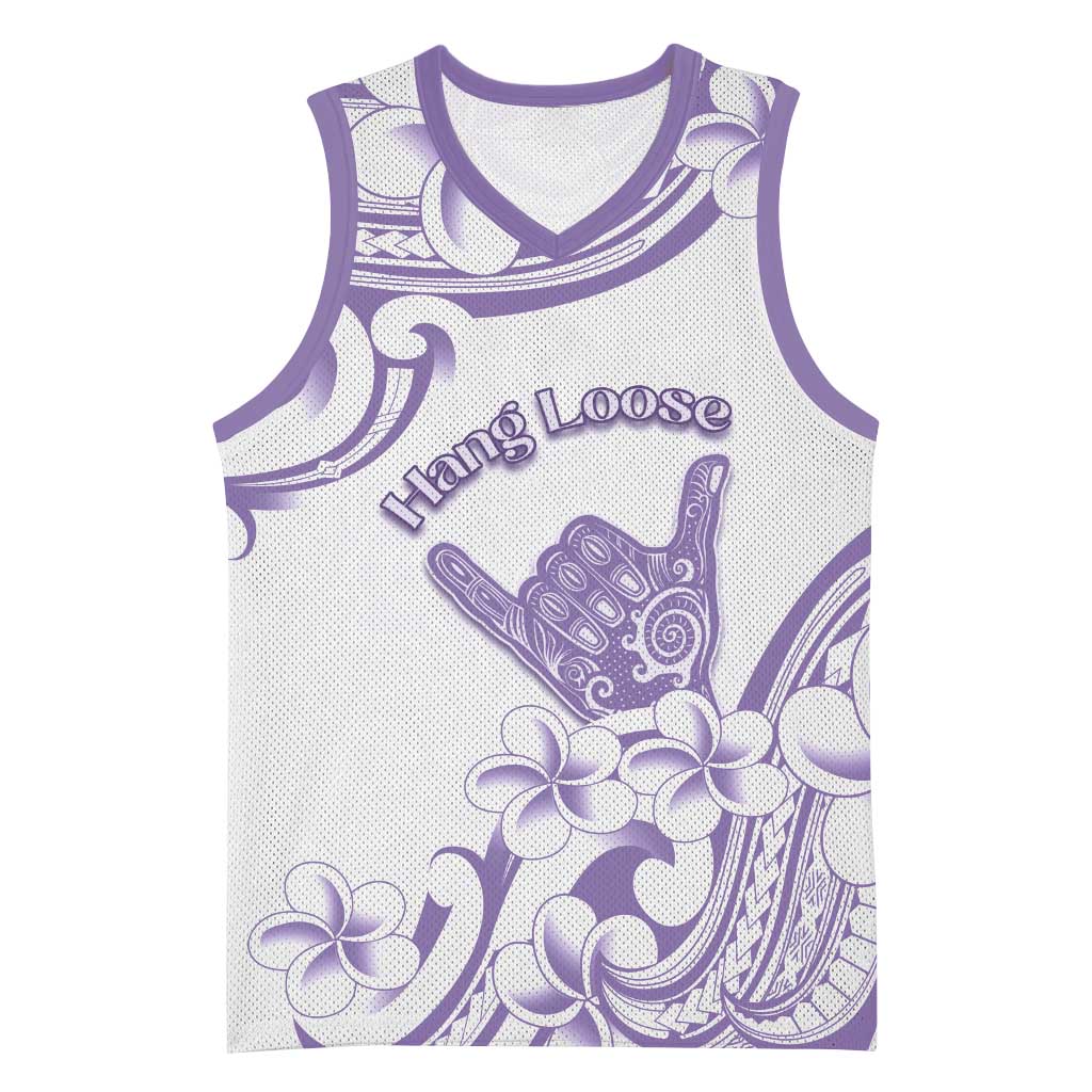 Aloha Hawaii Shaka Basketball Jersey Hang Loose Purple Version - Polynesian Pride