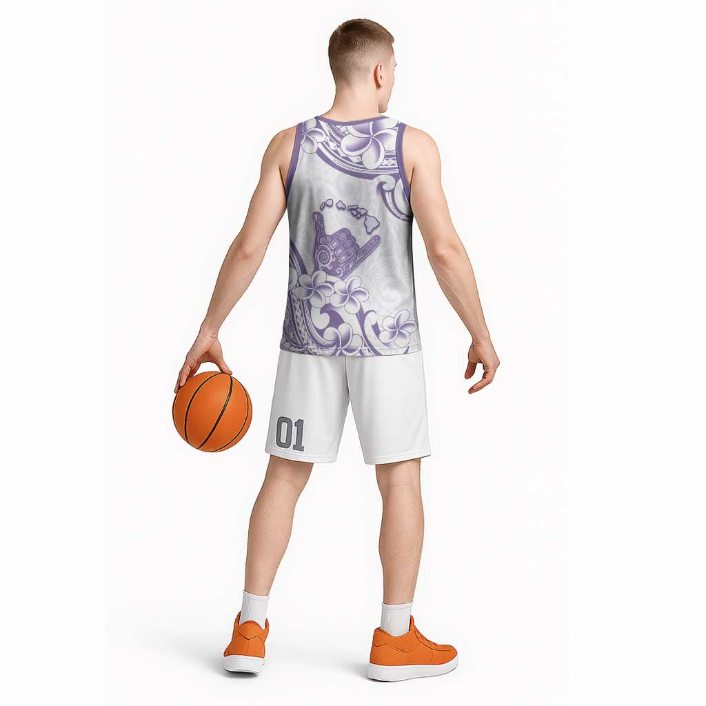 Aloha Hawaii Shaka Basketball Jersey Hang Loose Purple Version - Polynesian Pride