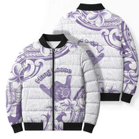 Aloha Hawaii Shaka Bomber Puffer Jacket Hang Loose Purple Version DT05 - Polynesian Pride