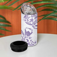 Aloha Hawaii Shaka 4 in 1 Can Cooler Tumbler Hang Loose Purple Version - Polynesian Pride