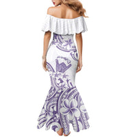 Aloha Hawaii Shaka Family Matching Mermaid Dress and Hawaiian Shirt Hang Loose Purple Version - Polynesian Pride