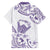 Aloha Hawaii Shaka Family Matching Off The Shoulder Long Sleeve Dress and Hawaiian Shirt Hang Loose Purple Version - Polynesian Pride