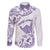 Aloha Hawaii Shaka Family Matching Puletasi and Hawaiian Shirt Hang Loose Purple Version - Polynesian Pride