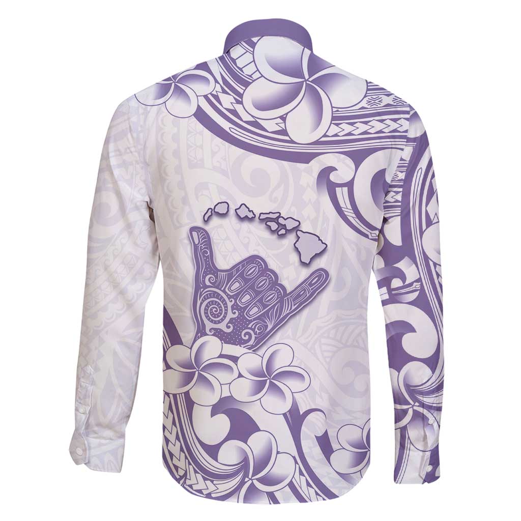 Aloha Hawaii Shaka Family Matching Puletasi and Hawaiian Shirt Hang Loose Purple Version DT05 - Polynesian Pride