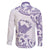 Aloha Hawaii Shaka Family Matching Puletasi and Hawaiian Shirt Hang Loose Purple Version - Polynesian Pride
