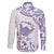 Aloha Hawaii Shaka Family Matching Short Sleeve Bodycon Dress and Hawaiian Shirt Hang Loose Purple Version - Polynesian Pride