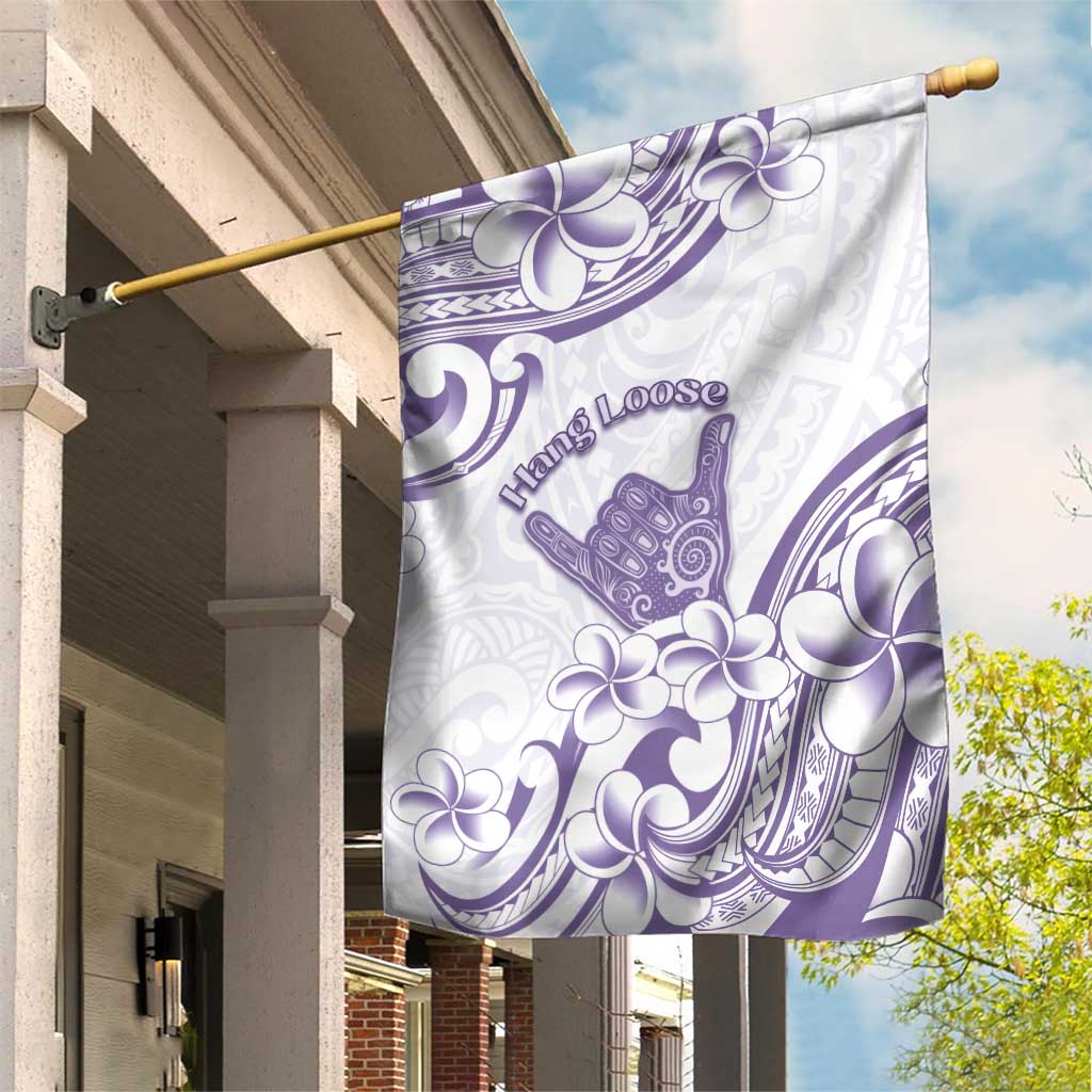 Aloha Hawaii Shaka Garden Flag Hang Loose Purple Version - Polynesian Pride