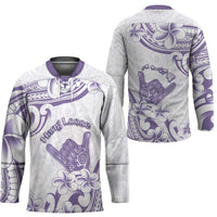 Aloha Hawaii Shaka Hockey Jersey Hang Loose Purple Version - Polynesian Pride