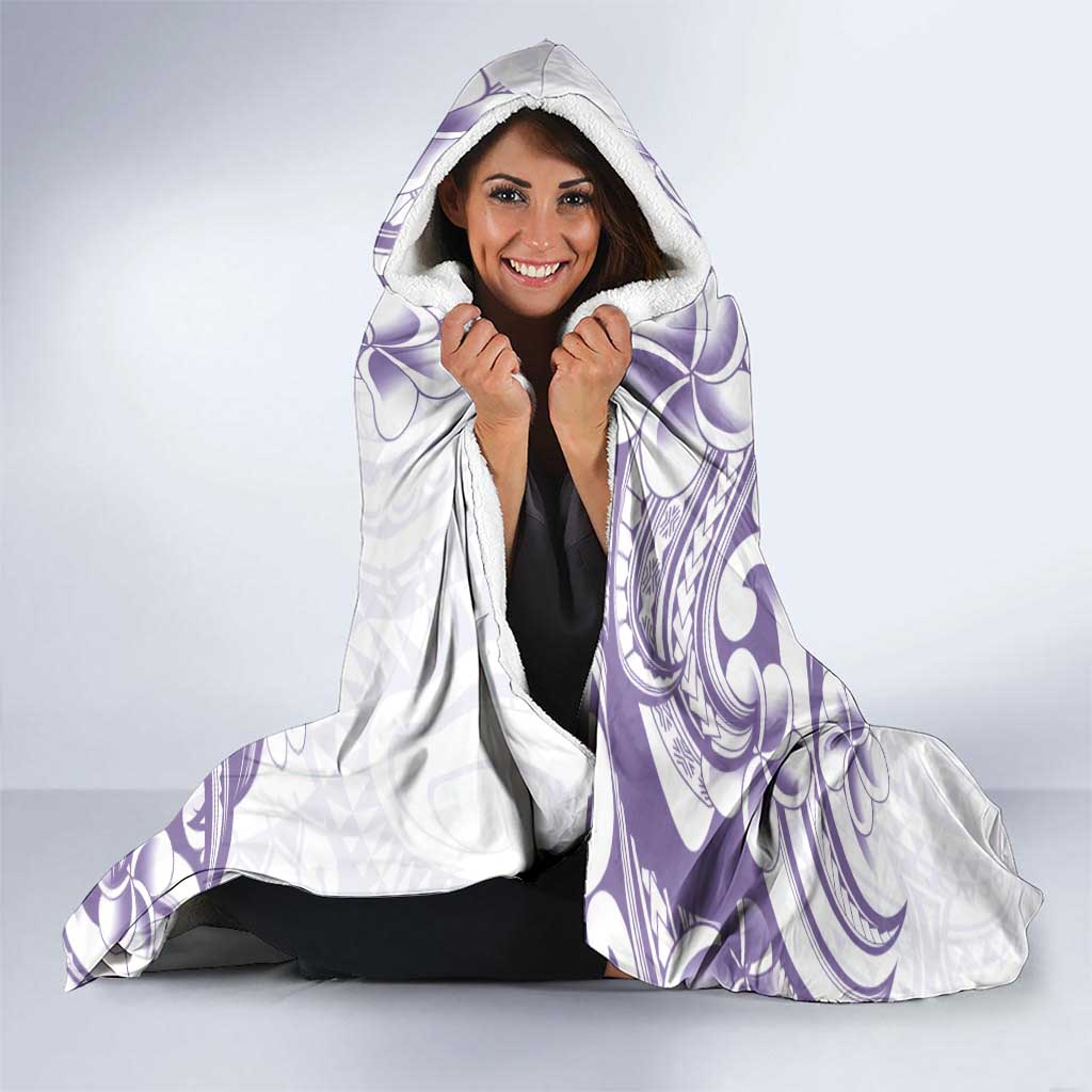 Aloha Hawaii Shaka Hooded Blanket Hang Loose Purple Version - Polynesian Pride