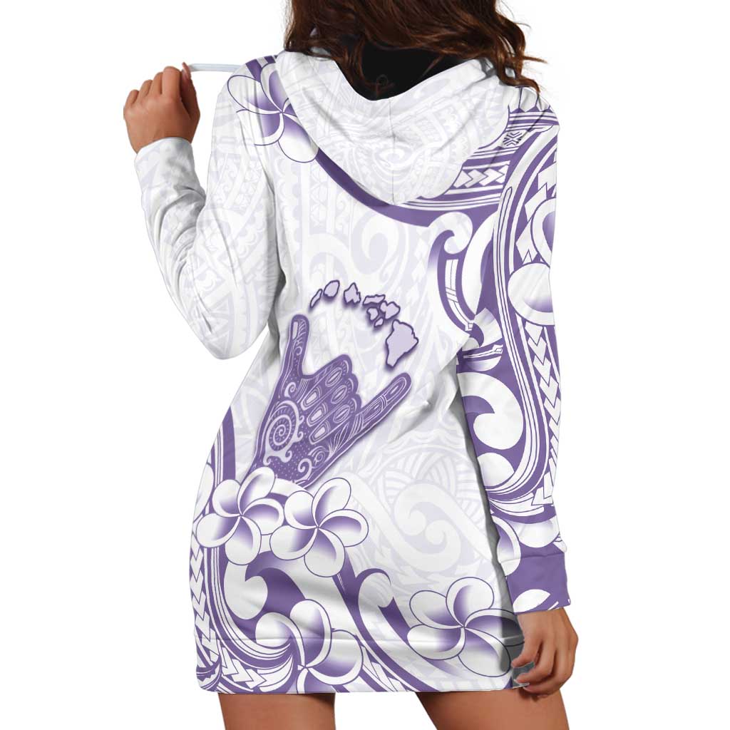 Aloha Hawaii Shaka Hoodie Dress Hang Loose Purple Version - Polynesian Pride