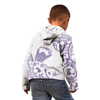 Aloha Hawaii Shaka Kid Hoodie Hang Loose Purple Version - Polynesian Pride