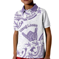 Aloha Hawaii Shaka Kid Polo Shirt Hang Loose Purple Version - Polynesian Pride