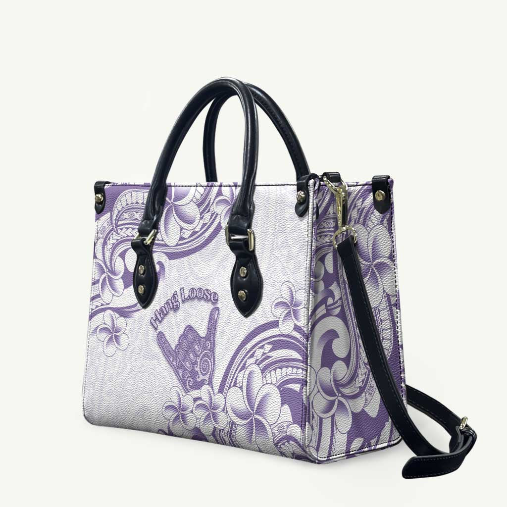 Aloha Hawaii Shaka Leather Bag Hang Loose Purple Version - Polynesian Pride