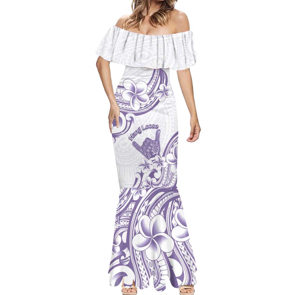 Aloha Hawaii Shaka Mermaid Dress Hang Loose Purple Version - Polynesian Pride