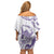 Aloha Hawaii Shaka Off Shoulder Short Dress Hang Loose Purple Version - Polynesian Pride