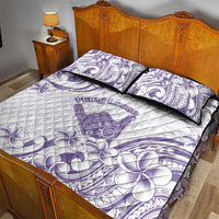 Aloha Hawaii Shaka Quilt Bed Set Hang Loose Purple Version - Polynesian Pride