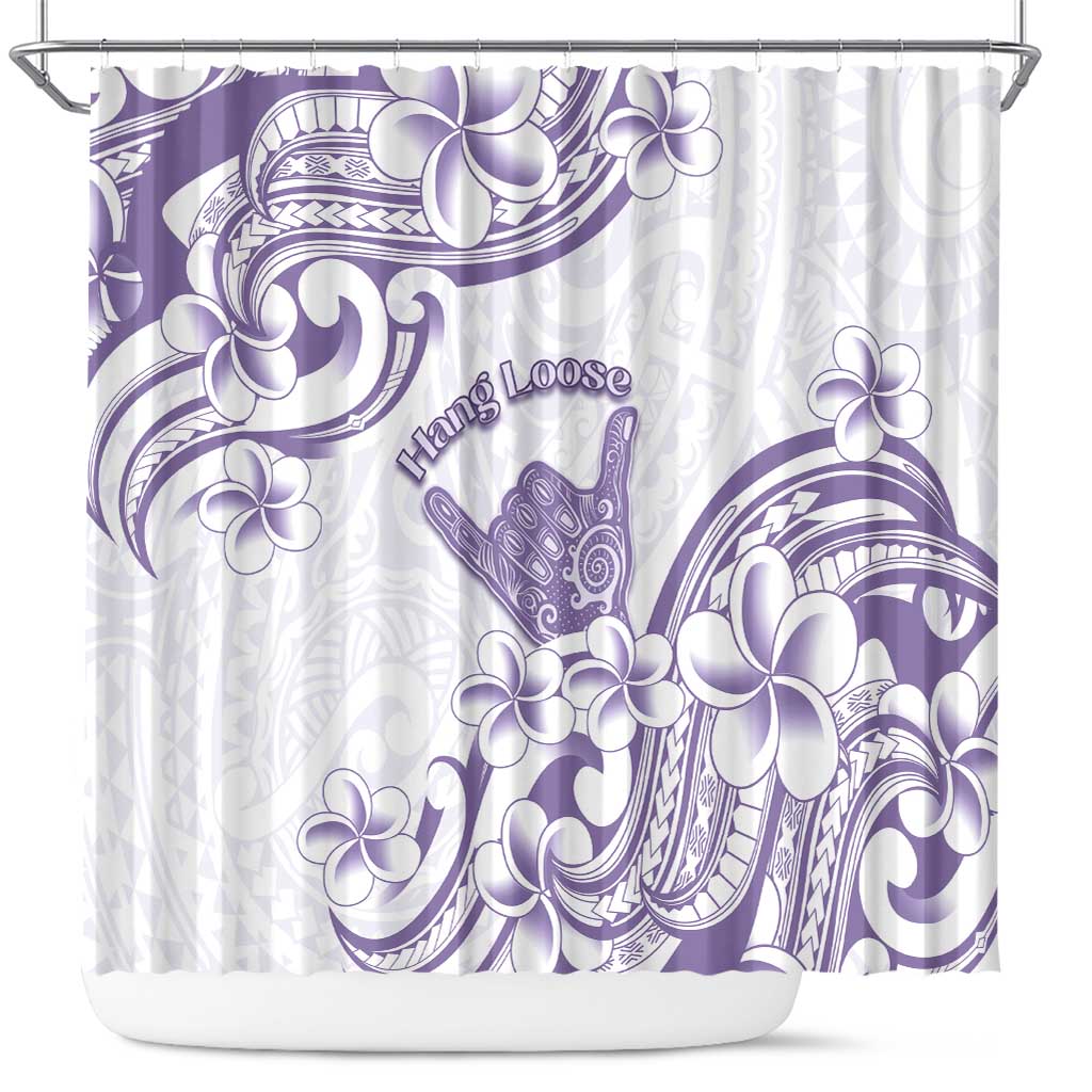 Aloha Hawaii Shaka Shower Curtain Hang Loose Purple Version - Polynesian Pride