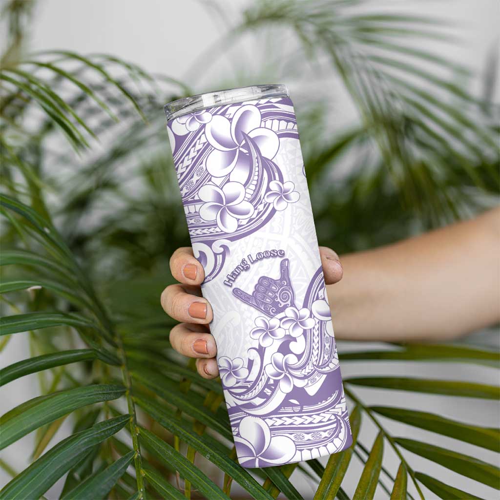 Aloha Hawaii Shaka Skinny Tumbler Hang Loose Purple Version - Polynesian Pride