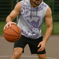 Aloha Hawaii Shaka Sleeveless Hoodie Hang Loose Purple Version - Polynesian Pride