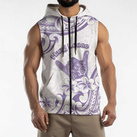 Aloha Hawaii Shaka Sleeveless Zip Hoodie Hang Loose Purple Version DT05