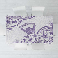 Aloha Hawaii Shaka Tablecloth Hang Loose Purple Version - Polynesian Pride