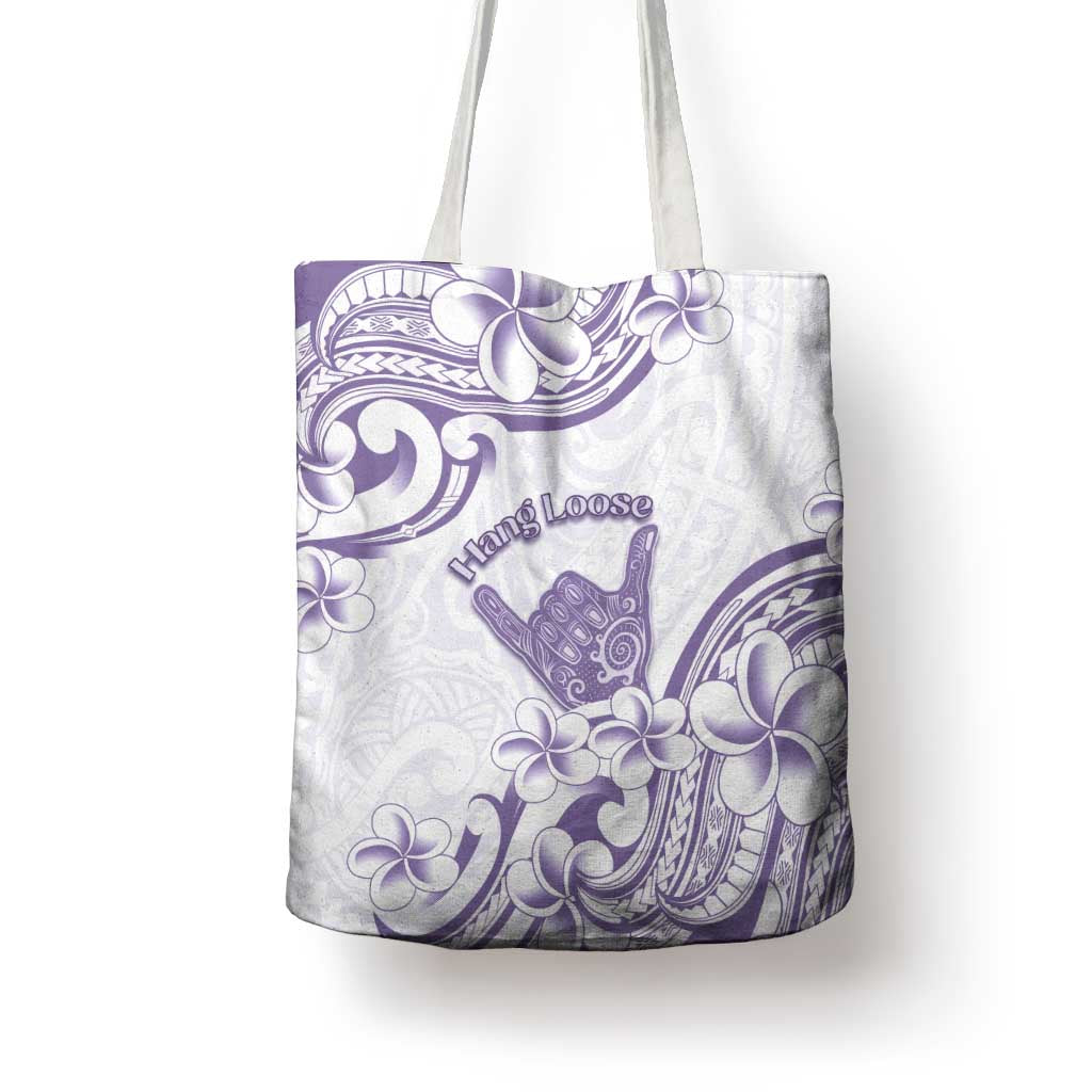 Aloha Hawaii Shaka Tote Bag Hang Loose Purple Version - Polynesian Pride
