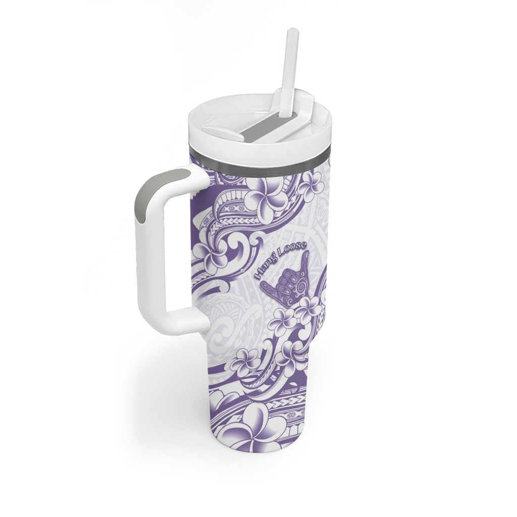 Aloha Hawaii Shaka Tumbler With Handle Hang Loose Purple Version - Polynesian Pride