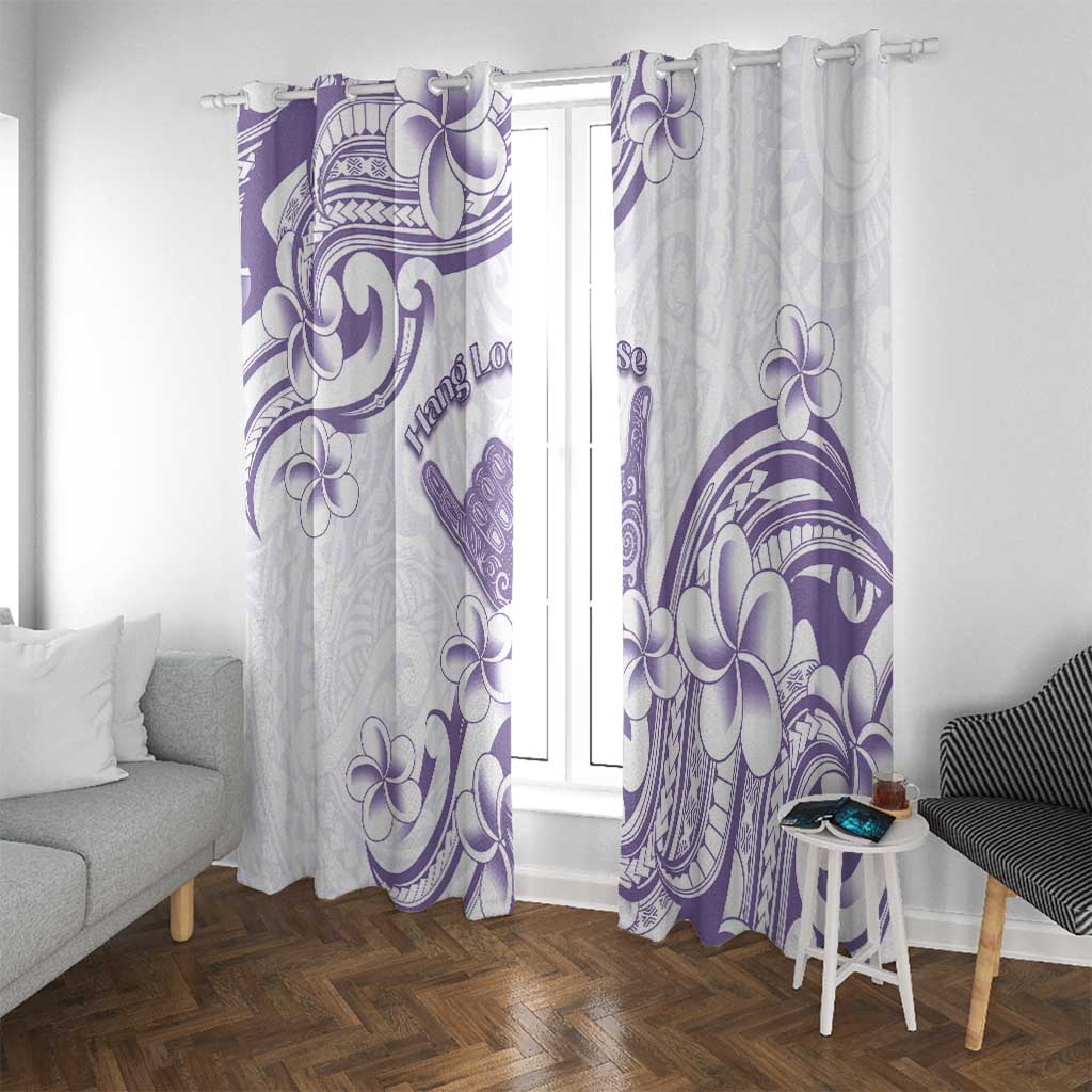 Aloha Hawaii Shaka Window Curtain Hang Loose Purple Version - Polynesian Pride