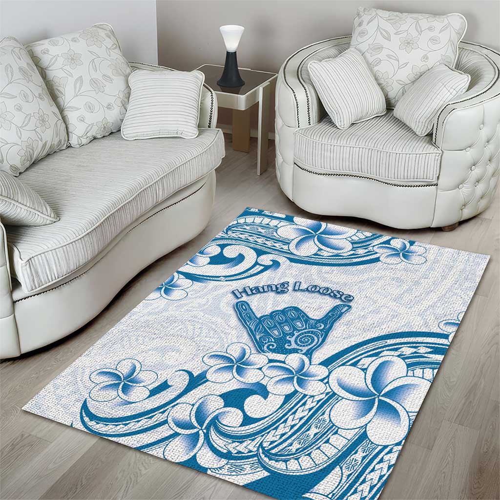 Aloha Hawaii Shaka Area Rug Hang Loose Blue Version - Polynesian Pride