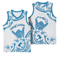 Aloha Hawaii Shaka Basketball Jersey Hang Loose Blue Version - Polynesian Pride