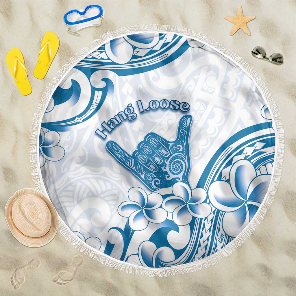 Aloha Hawaii Shaka Beach Blanket Hang Loose Blue Version - Polynesian Pride