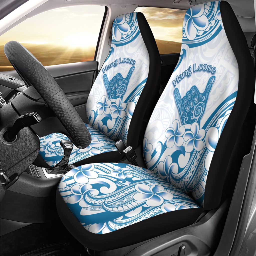 Aloha Hawaii Shaka Car Seat Cover Hang Loose Blue Version - Polynesian Pride