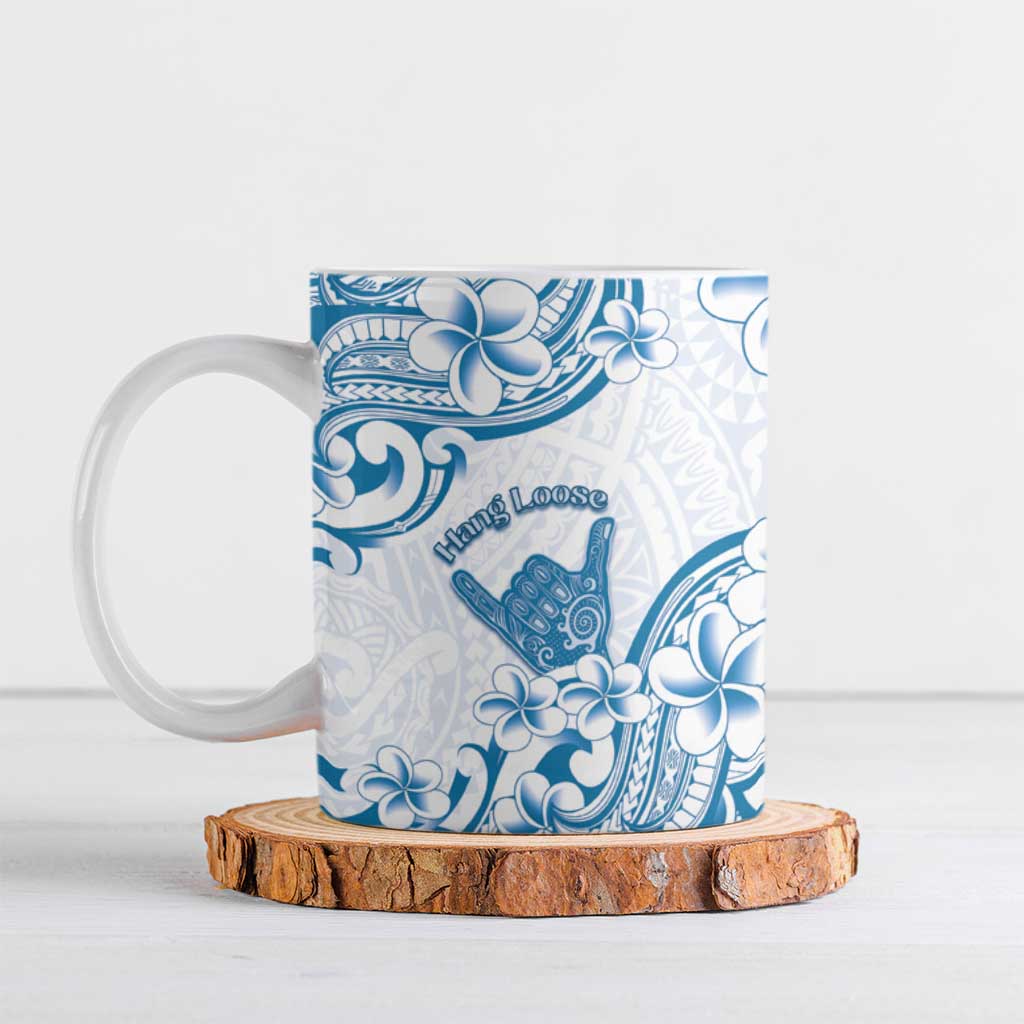Aloha Hawaii Shaka Ceramic Mug Hang Loose Blue Version - Polynesian Pride